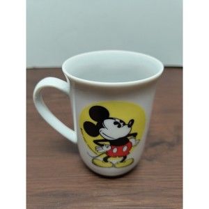 Mickey Mouse Walt Disney Disney Land Coffee Porcelain Mug  Japan Vintage Item